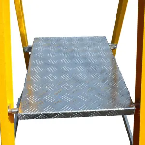 Lyte 7 Step Glass Fibre Fibreglass Wide Step Ladder with Handrails and Insulation