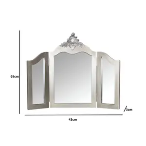 Melody Maison Ornate Triple Dressing Table Mirror - Tiffany Range