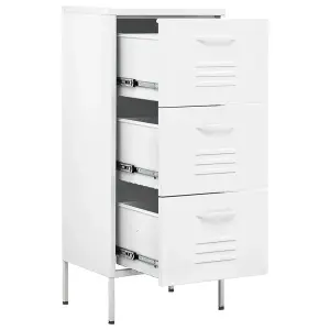 Berkfield Storage Cabinet White 42.5x35x101.5 cm Steel