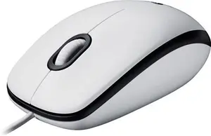 Logitech M100 Wired USB Mouse, 3-Buttons,1000 DPI Optical Tracking, Ambidextrous, Compatible With PC, Mac, Laptop - White