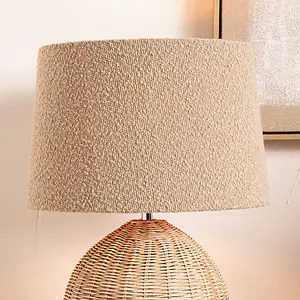 Taupe Boucle Tapered Lampshade