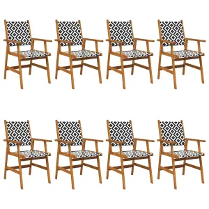 Berkfield Garden Chairs 8 pcs Solid Acacia Wood