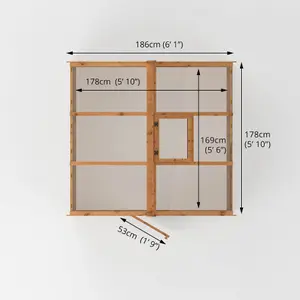 Mercia 6x6 Greenhouse with Flap vent