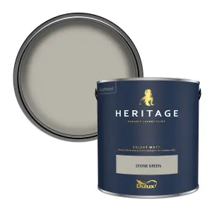 Dulux Trade Heritage Stone Green Velvet matt Wall paint, 2.5L