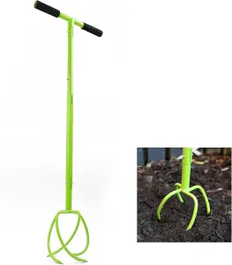 DIVCHI Twist Tiller Manual Hand Tiller Garden Claw Cultivator With A Removable Big Claw Garden Claw Tool Long Handle Tiller Lawn