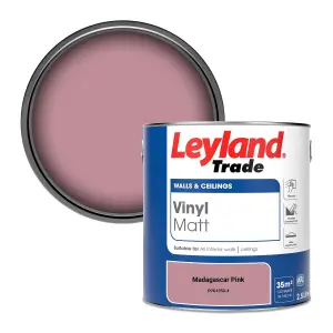 Leyland Trade Vinyl Matt Walls & Ceilings Emulsion Paint Madagascar Pink (PPG1050-4) 2.5L