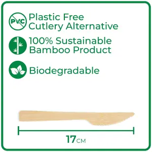 Disposable Bamboo Cutlery 17cm Length : Pack of 1000