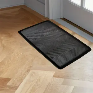 GoodHome Estany Black Mat, 40cm x 60cm