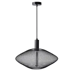 Lucide Mesh Modern Pendant Light 45cm - 1xE27 - Black