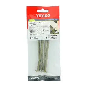 TIMCO Wafer Head Exterior Green Timber Screws  - 6.7 x 125 (5pcs)