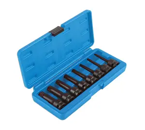 Laser Tools 6749 8pc Long Impact Tamperproof Spline Socket Bit Set 1/2" Drive