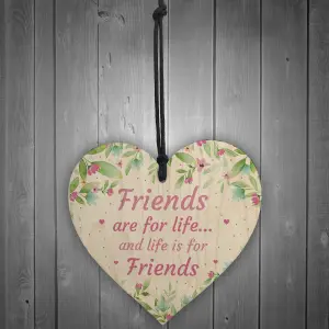 Friends Are For Life Sign Friendship Plaque Birthday Christmas Gift For Friend Keepsake