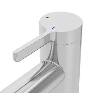 GoodHome Maza XL Chrome effect Round Basin Mixer Tap