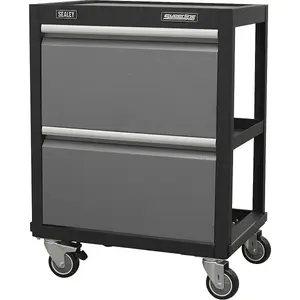 Mobile 3-Tier Workshop Trolley with Castors for Easy Mobility