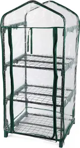 DIVCHI 3 Tier Greenhouse for Indoor & Outdoor Use  Durable Steel Frame  Clear PVC Cover  Ideal for Growing Vegetables Flowers