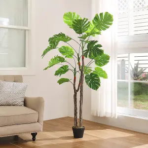 Artificial Monstera Deliciosa Tree in Pot for Decoration Living Room