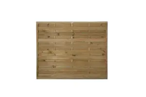 1.8m x 1.5m Pressure Treated Decorative Europa Plain Fence Panel - Pack of 3