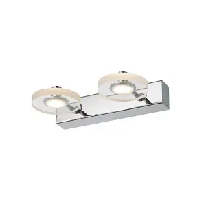 Luminosa Modern LED Wall Lamp Chrome, Warm White 3000K 420lm