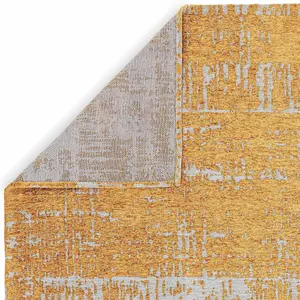 Gold Abstract Modern Easy to clean Rug for Bedroom & Living Room-160cm X 230cm