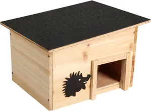 Hedgehog House Hibernation Animal Home Habitat Shelter Predator Proof Wooden Food Pet Nest & Wildlife Box