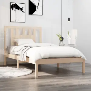 Berkfield Bed Frame Solid Wood Pine 100x200 cm