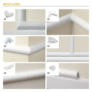 D-Line White Micro Trunking kit (D)8mm