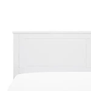 Wooden EU King Size Bed White OLIVET