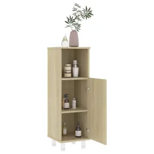 Berkfield Bathroom Cabinet Sonoma Oak 30x30x95 cm Engineered Wood