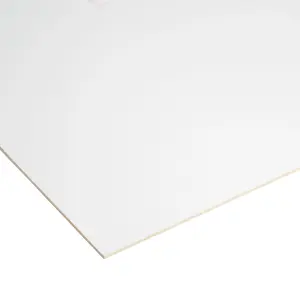 White Hard board Hardboard (L)1220mm (W)607mm (T)3mm