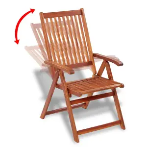 Berkfield Folding Garden Chairs 2 pcs Solid Acacia Wood Brown