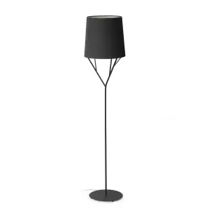 Luminosa Tree 1 Light Floor Lamp Black, E27