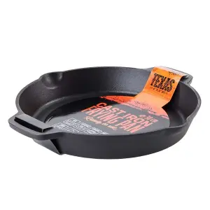 Texas Club 30 cm Cast Iron Skillet Pan with Short Handles