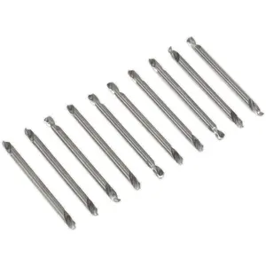 10 Pack Double Ended HSS Drill Bit Set for Precision Pop Riveting - 1/8 Inch