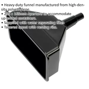 Heavy Duty Tractor Funnel with Debris Filter - High Density Polyethylene Design