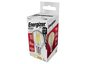 Energizer S12872 LED SES (E14) Golf Filament Non-Dimmable Bulb, Warm White 470 lm 4W ENGS12872