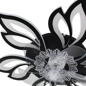 Armentha 65cm Ceiling Fan with LED Lights Black