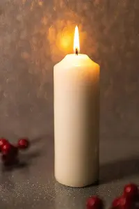 Vanilla Scented Pillar Candle - 24cm