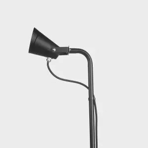 Luminosa Picnic 1 Light Outdoor Floor Lamp Spotlight Black IP65