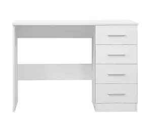 REFLECT 4 Drawer Dressing Table in Gloss White Drawer Fronts and Matt White Carcass