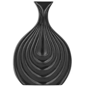 Decorative Vase THAPSUS Ceramic Black