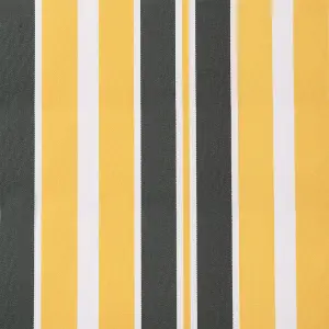 Primrose Awnings Replacement Yellow and Grey Stripe Awning Cover with Valance 3.5m x 2.5m