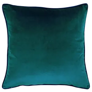 Paoletti Meridian Velvet Piped Polyester Filled Cushion