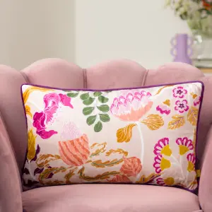 furn. Protea Abstract Floral Feather Filled Cushion