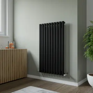 Agadon Neo Designer Radiator 1000 x 584 mm Textured Black - 2440 BTU - 10 Years Guarantee