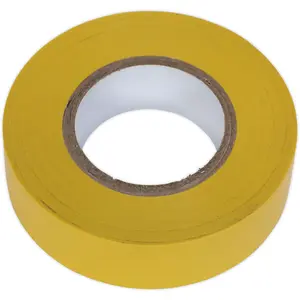 10x Yellow PVC Insulation Tape - 19mm x 20m Self Extinguishing Electrical Wire