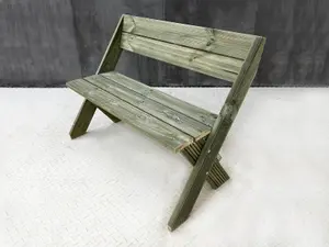 DeckFusion wooden garden bench (natural finish)