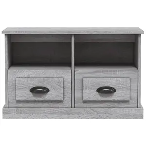 Berkfield TV Cabinet Grey Sonoma 80x35x50 cm Engineered Wood