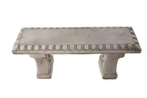 Cute Straight Stone Garden Bench