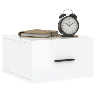 Berkfield Wall-mounted Bedside Cabinets 2 pcs High Gloss White 35x35x20 cm