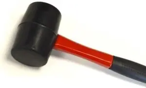 New Hammer Mallet Rubber Grip Handle Diy Fibre Shaft Heavy Duty Strong Lightweight